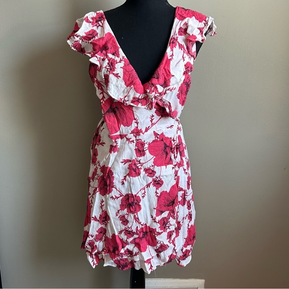 Free People French Quarter Floral Print Wrap Mini Dress - Picture 2 of 5